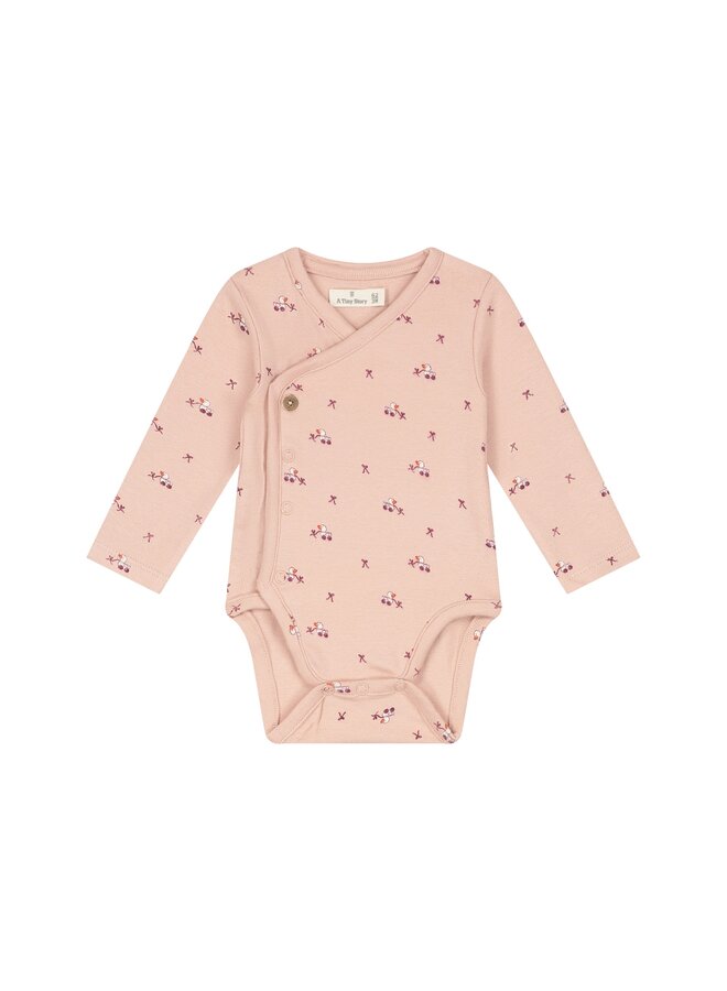 A Tiny Story - Baby romper long sleeve - Old pink