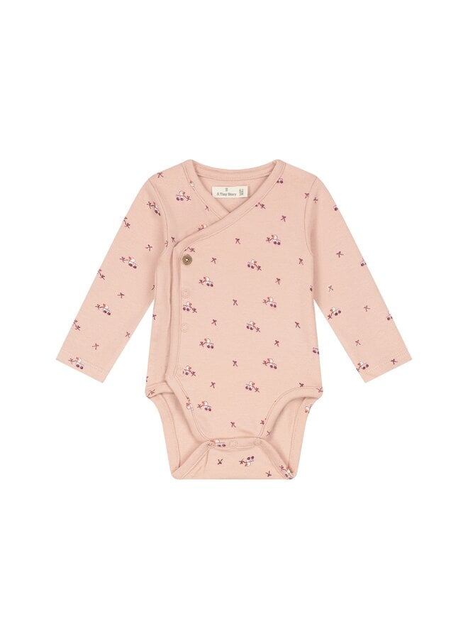 Baby romper long sleeve - Old pink