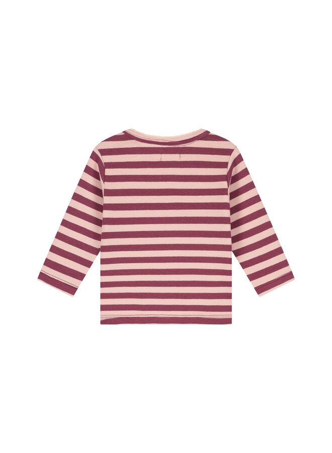 A Tiny Story - Baby t-shirt long sleeve stripes - Dark red
