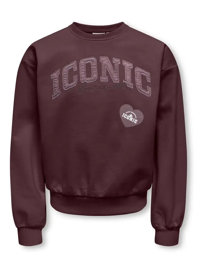 Naomi boxy printed sweater - Fudge/Iconic