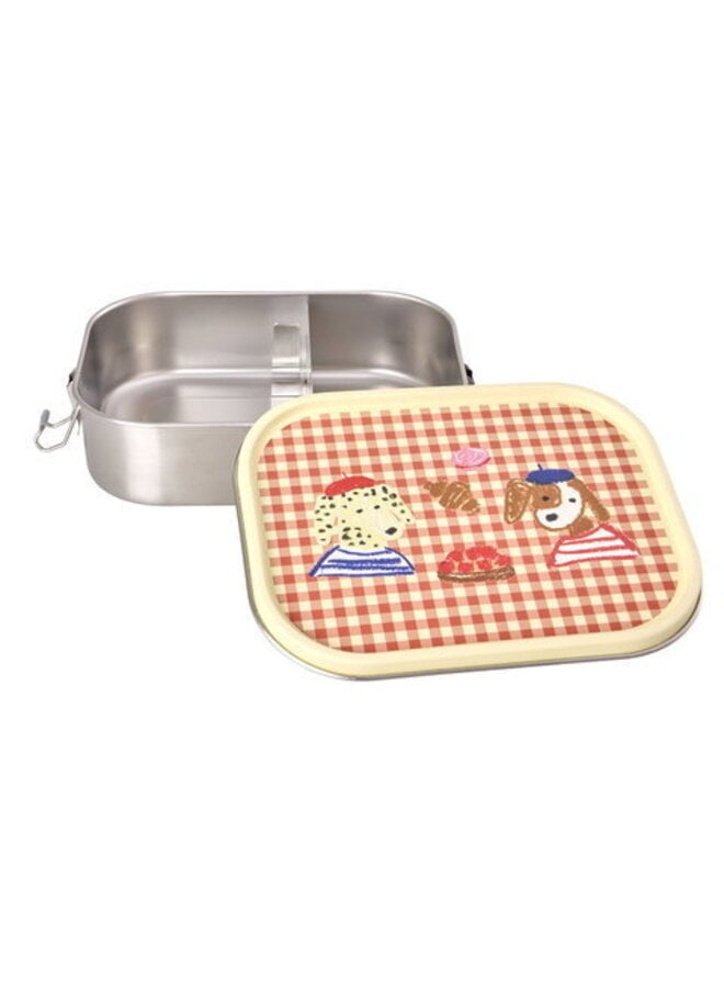 Grote roestvrijstalen lunchbox - Rood Paris print