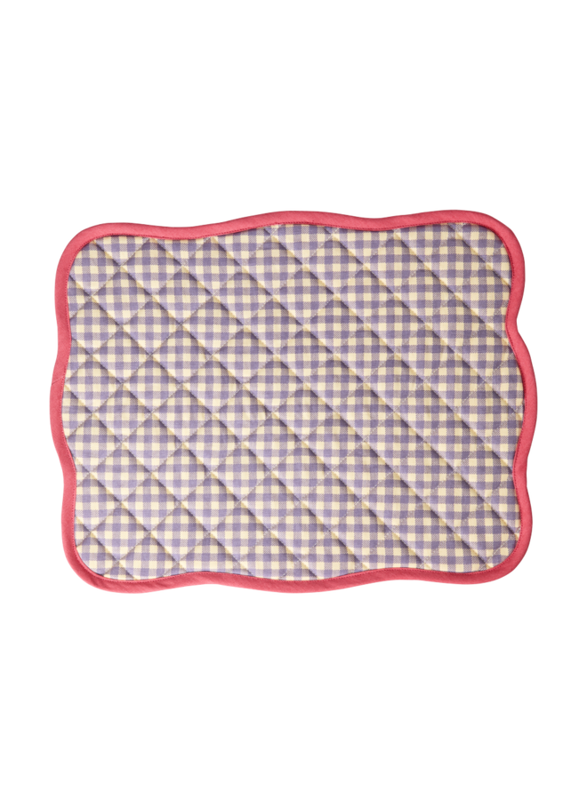 rice - Katoen placemat - Zacht framboosroze