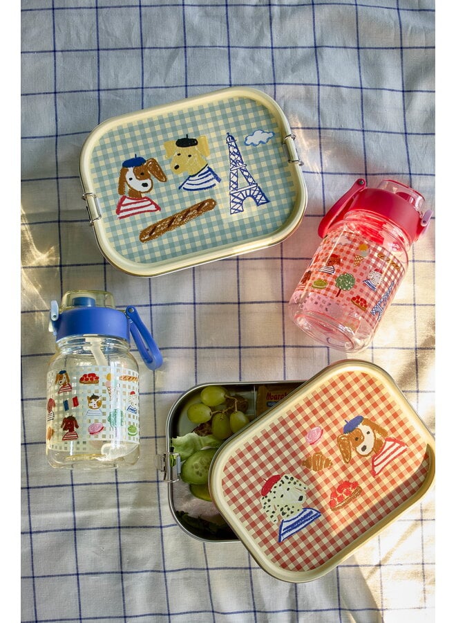 rice - Grote drinkfles - Rood Paris print