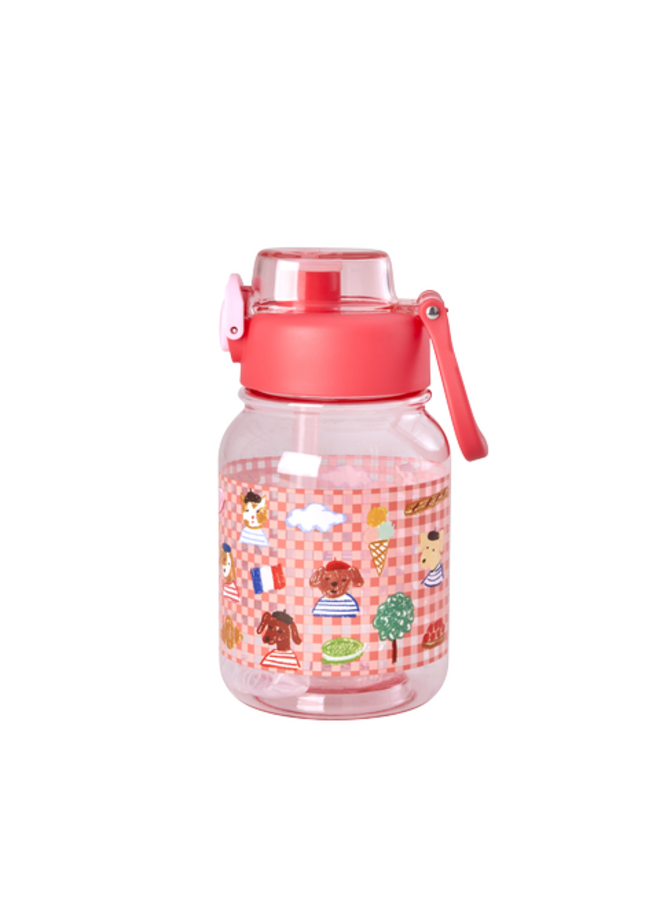 rice - Grote drinkfles - Rood Paris print