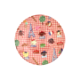 rice - Rond kinderbord - Rood Paris print
