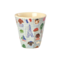 rice - Medium melamine beker - Zacht blauw Paris print