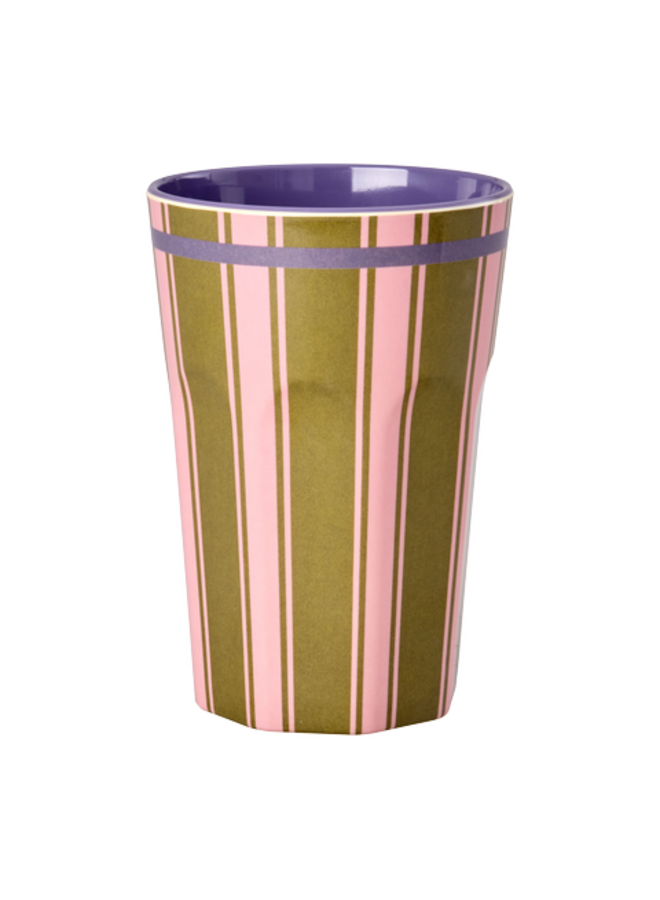 Grote melamine beker - Stripe delight