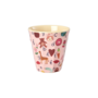 rice - Medium melamine beker - Roze ABC print