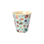 rice - Medium melamine beker - Blauw ABC print