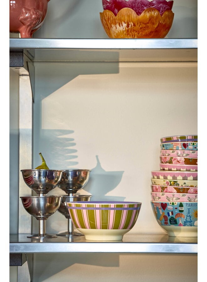 rice - Medium melamine kom - Stripe delight