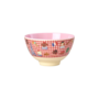 rice - Kleine melamine kom - Rood Paris print