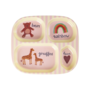 rice - Kinderbord met 4 compartimenten - Roze ABC print