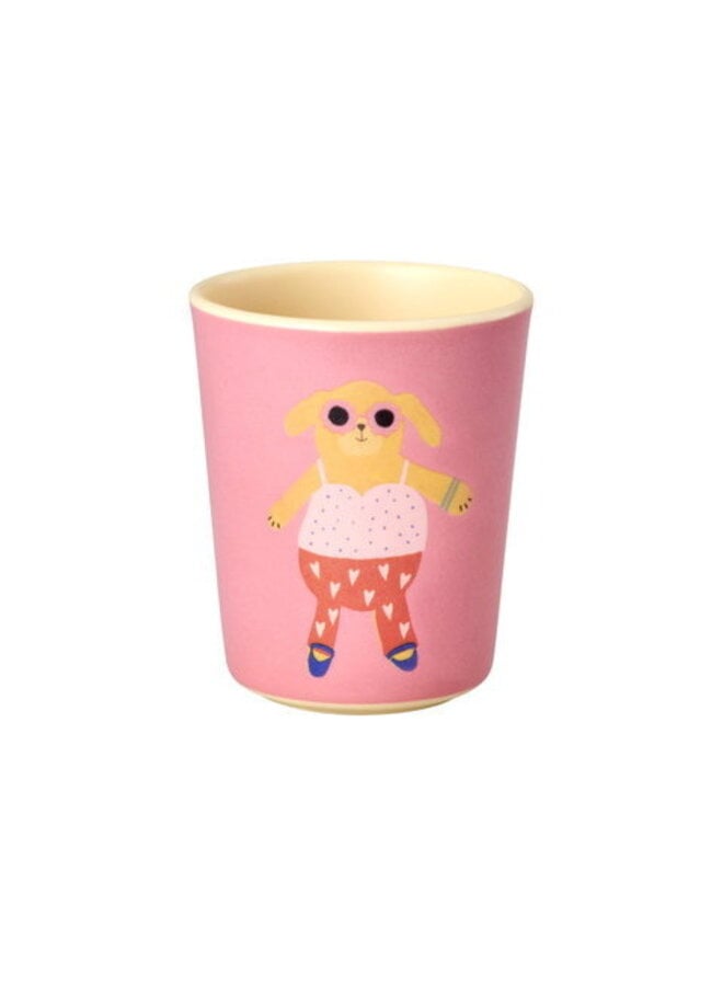 Kleine kinderbeker - Roze hond