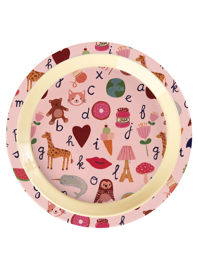 rice - Kinderbord - Roze ABC print