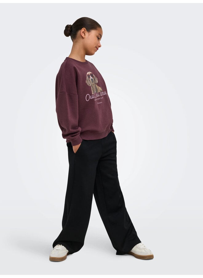 Kids Only - Bila print o-neck sweater - Fudge/Oui