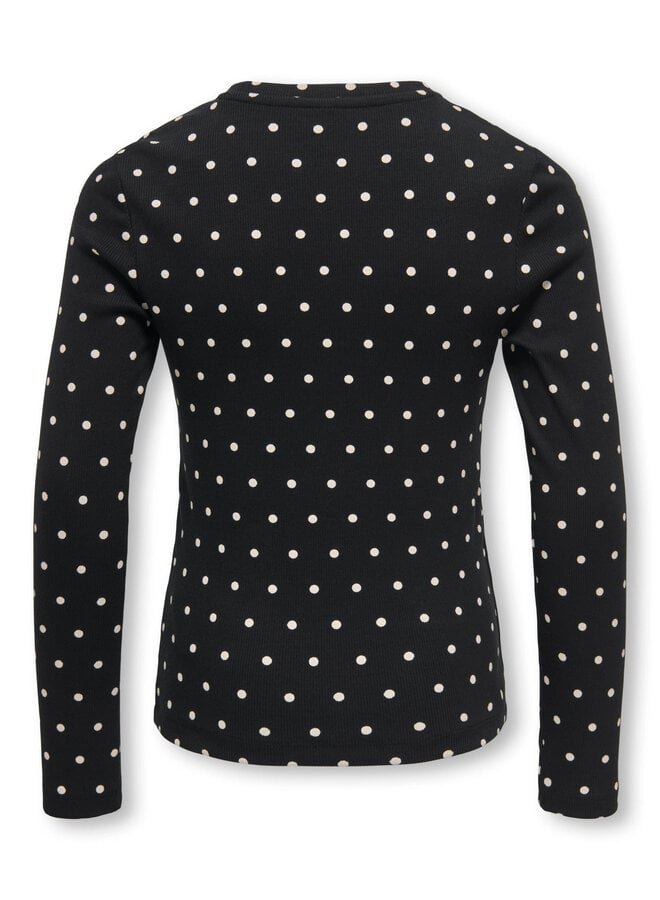 Kids Only - Trinny life o-neck top - Black dots/Tofu