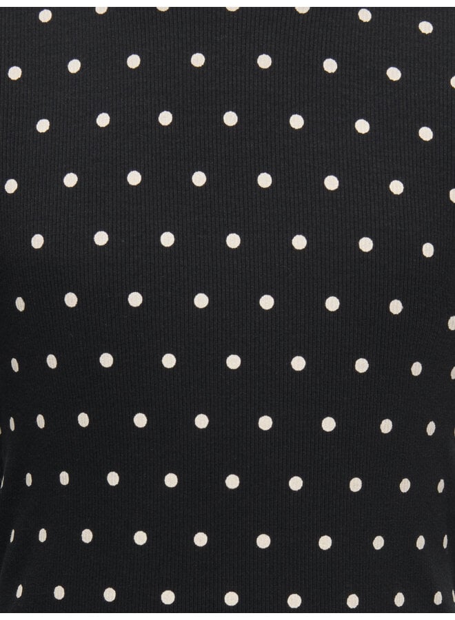 Kids Only - Trinny life o-neck top - Black dots/Tofu