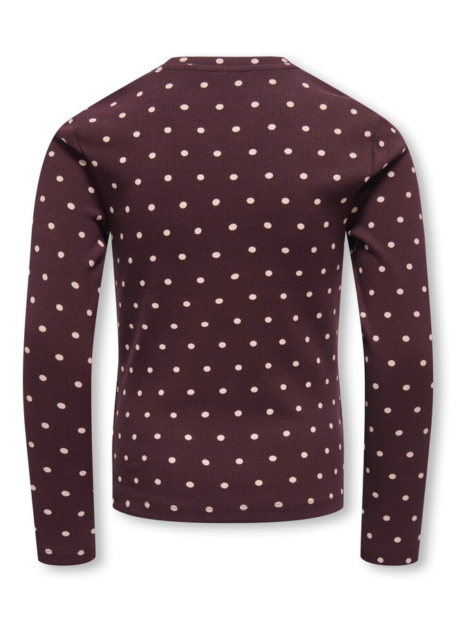 Kids Only - Trinny life o-neck top - Fudge dots/Pale lilac