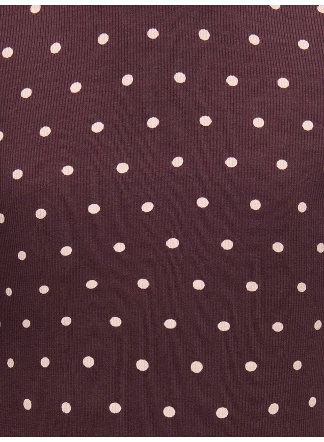 Kids Only - Trinny life o-neck top - Fudge dots/Pale lilac