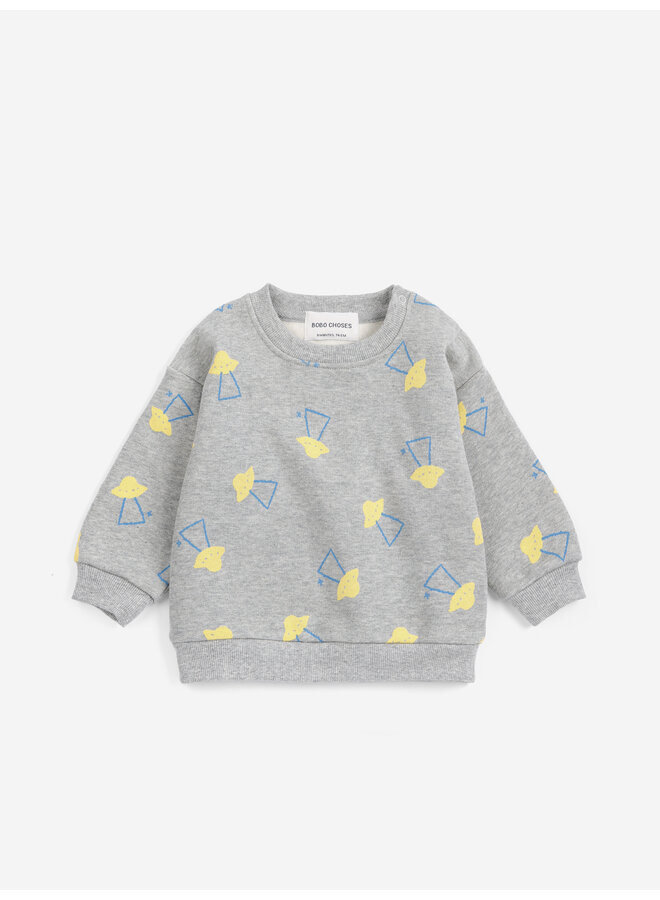 Pixel abduction all over sweatshirt - Light heather grey