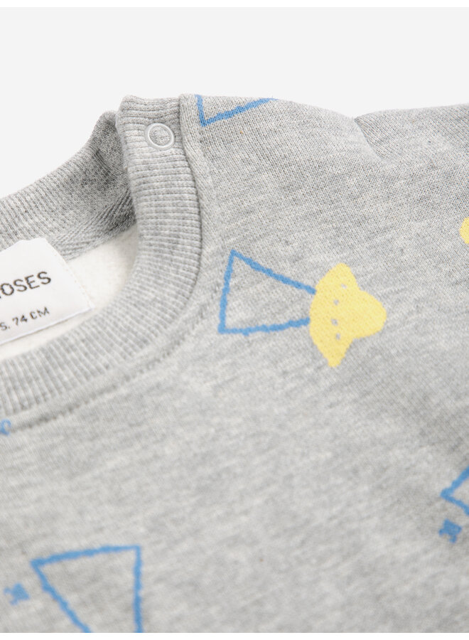 Bobo Choses - Pixel abduction all over sweatshirt - Light heather grey