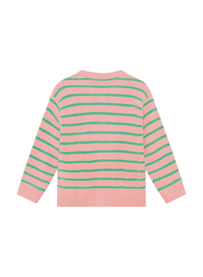 Daily7 - Knitwear striped cardigan - Lilas