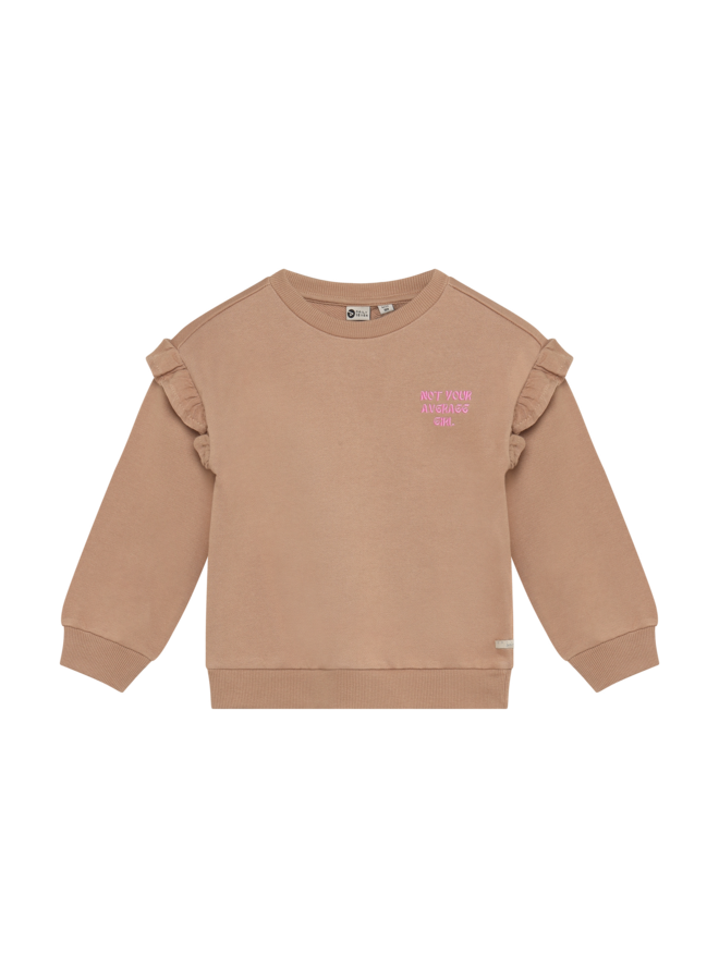 Daily7 - Sweater backprint ruffle - Affogat