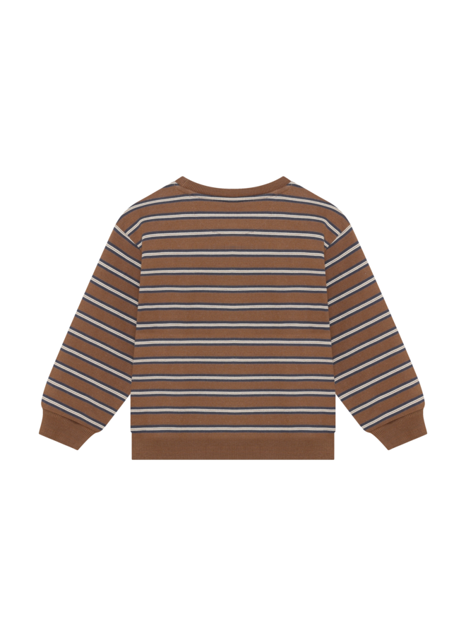 Daily7 - Oversized sweater striped - Almond brown