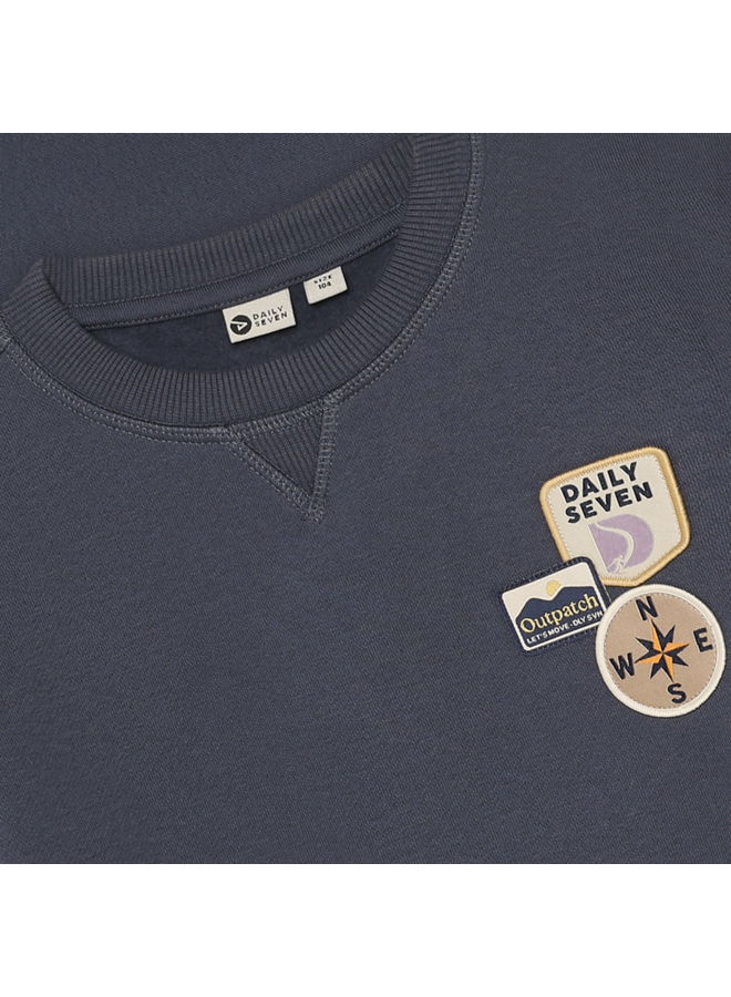Daily7 - Oversized sweater badges - Odyssey gray