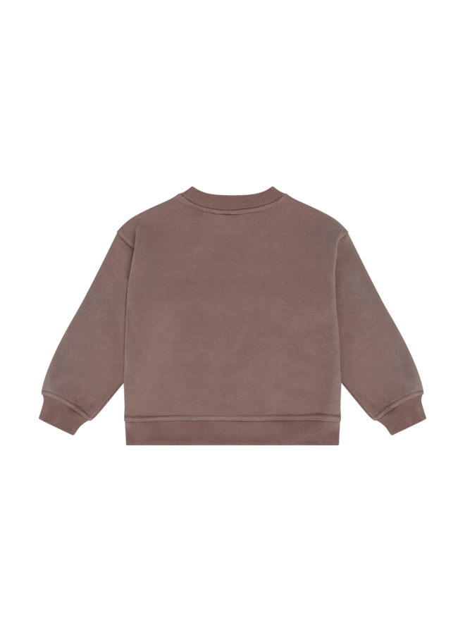 Daily7 - Oversized sweater print - Almond brown