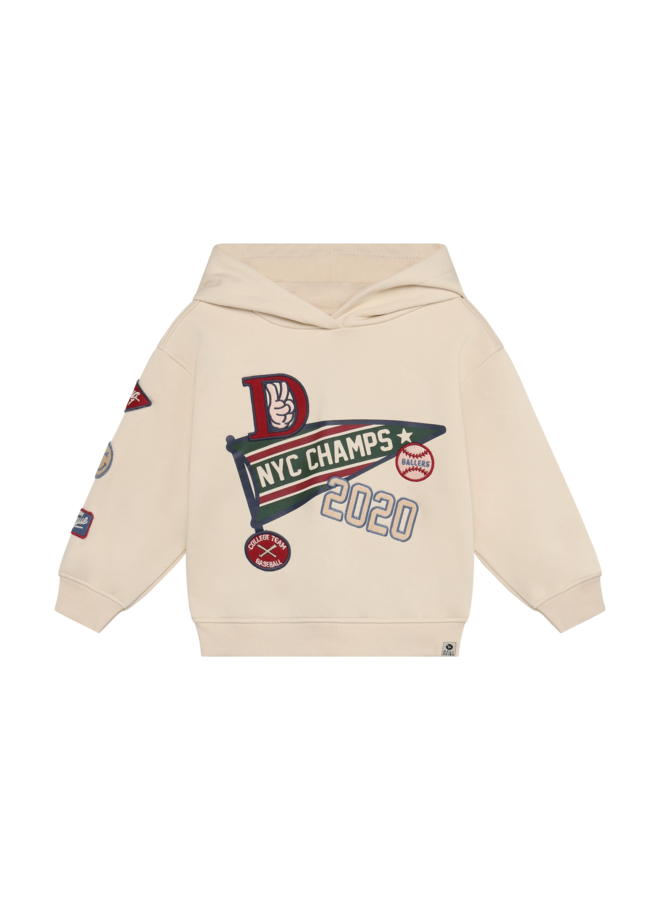 Daily7 - Oversized hoodie badges - Sandshell