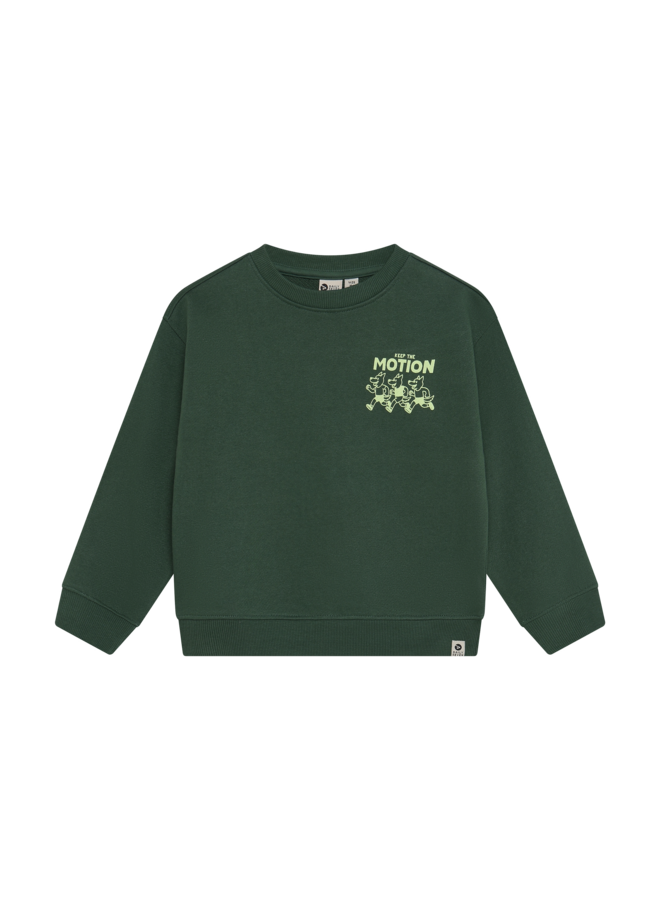 Daily7 - Oversized sweater backprint - Jungle green