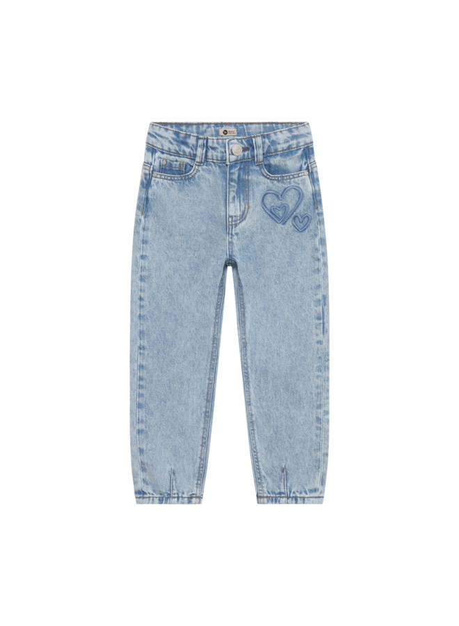 Denim mom fit heart - Medium denim