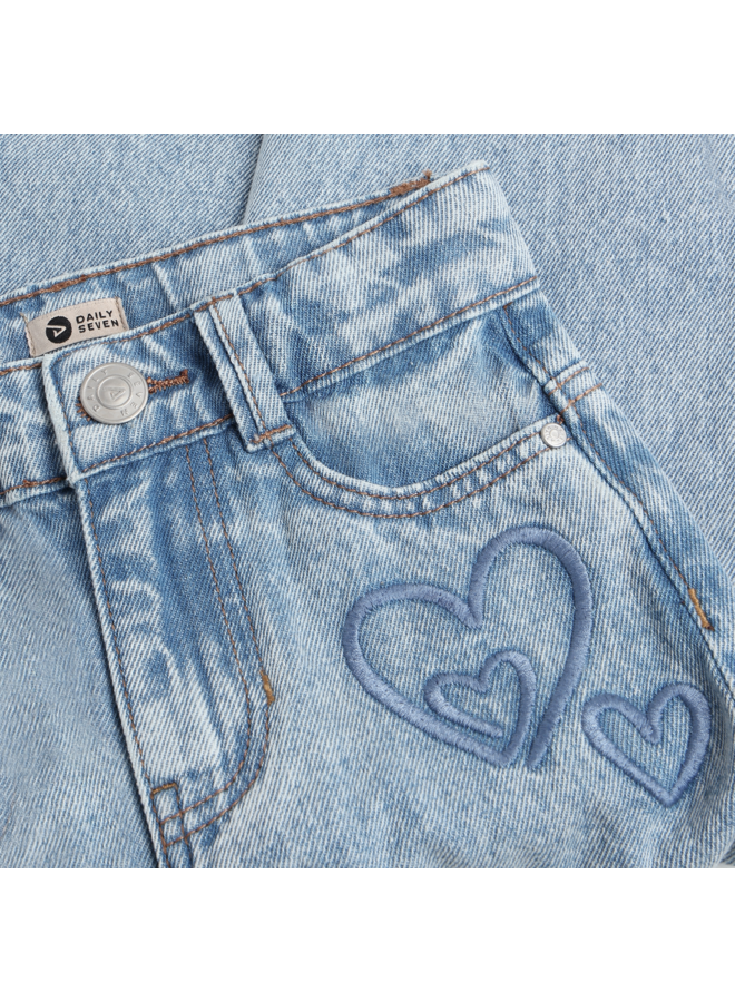 Daily7 - Denim mom fit heart - Medium denim