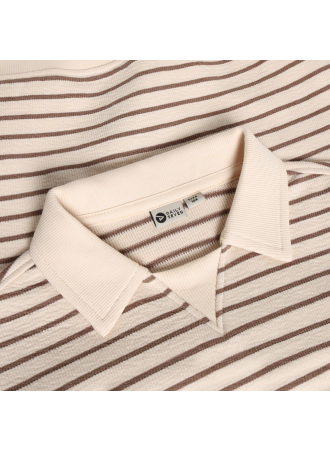 Daily7 - Oversized sweater collar - Sandshell