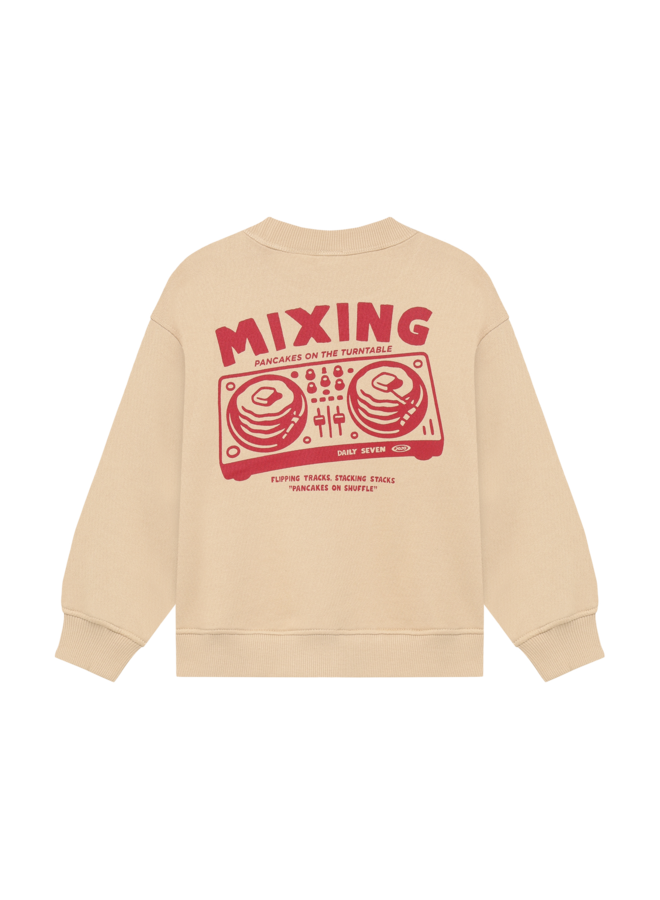Daily7 - Oversized sweater backprint - Ginger root