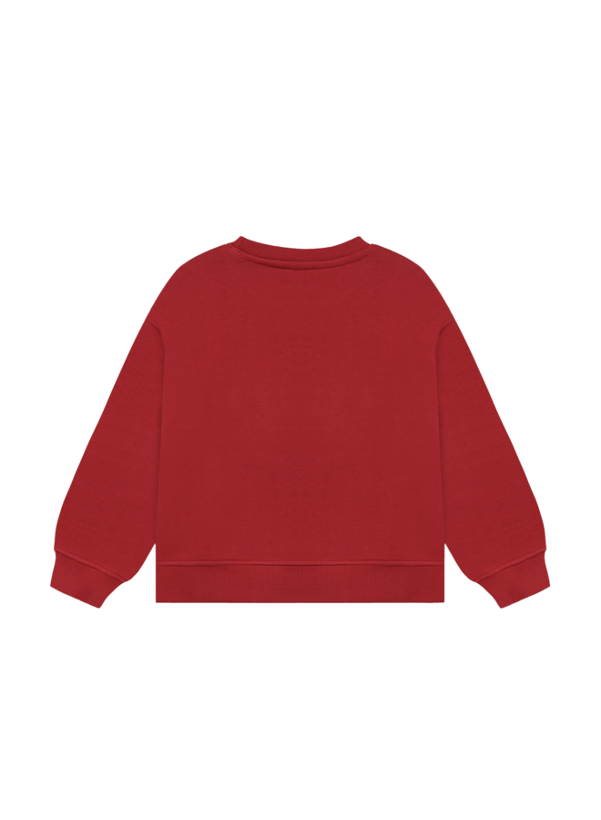 Daily7 - Oversized sweater artwork - Rythmic red