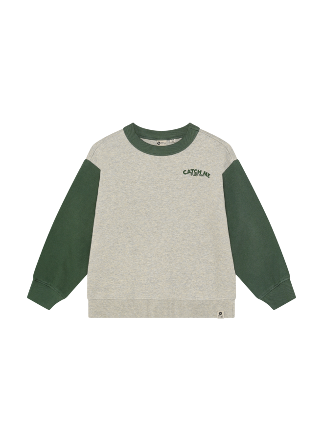Daily7 - Oversized sweater print - Natural melange