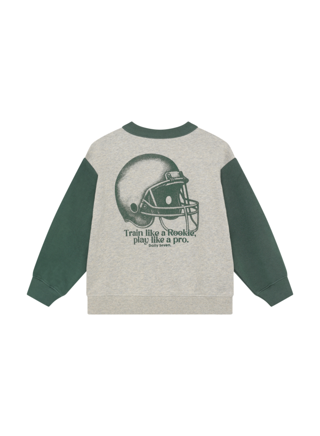 Daily7 - Oversized sweater print - Natural melange