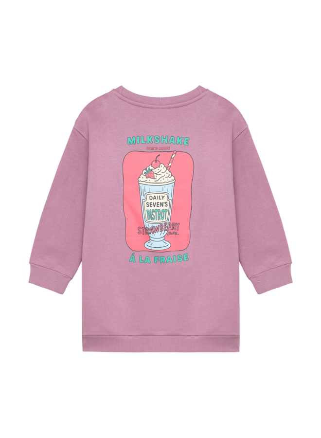 Daily7 - Sweat dress longsleeve print - Valerian
