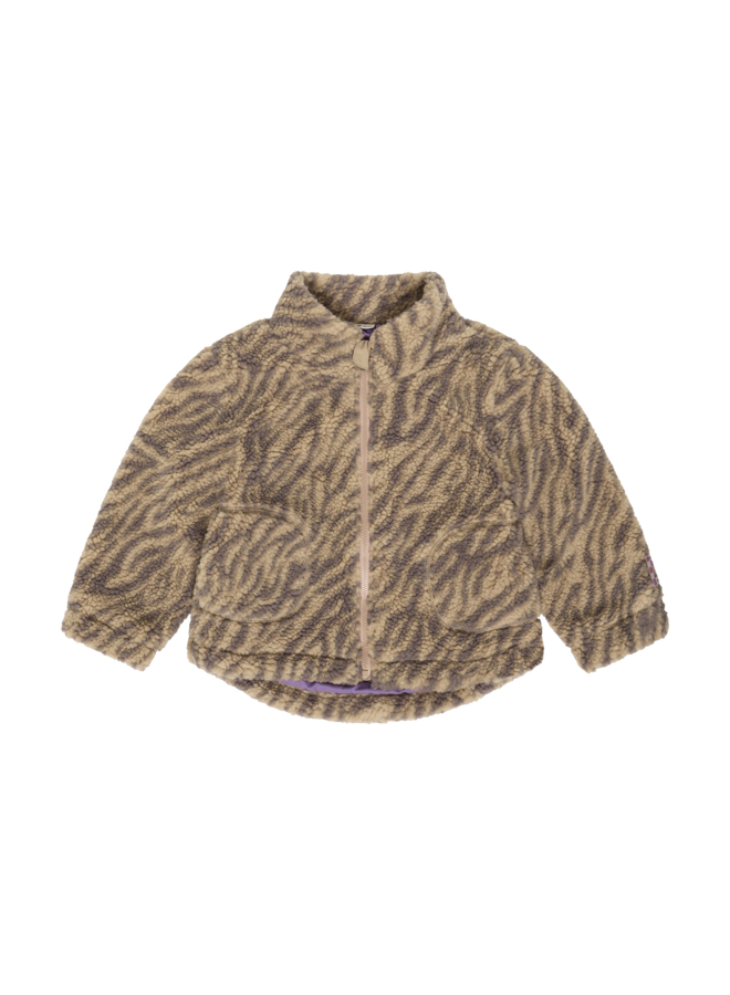 Teddy jacket leopard - Ginger root