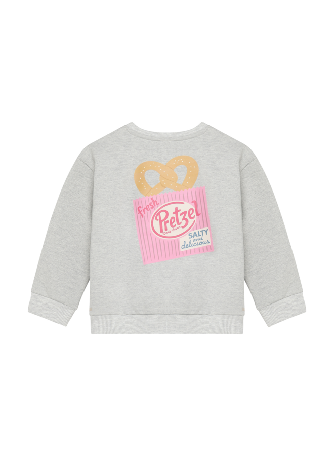 Daily7 - Sweater backprint - Light grey melange