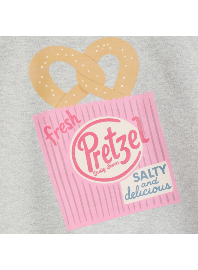 Daily7 - Sweater backprint - Light grey melange