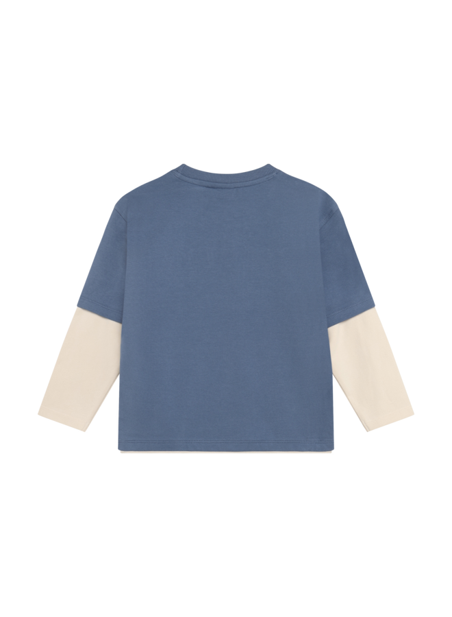 Daily7 - T-shirt longsleeve over sleeve - Ash blue