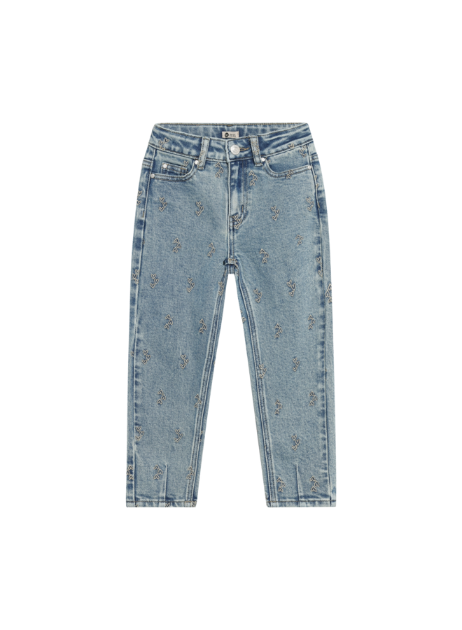 Denim mom fit embroidery - Used medium denim