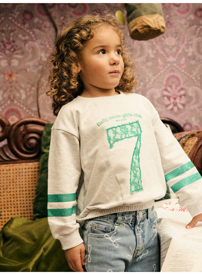 Daily7 - T-shirt longsleeve seven - Light grey melange
