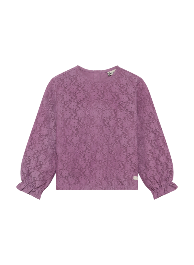 Daily7 - T-shirt longsleeve lace - Valerian