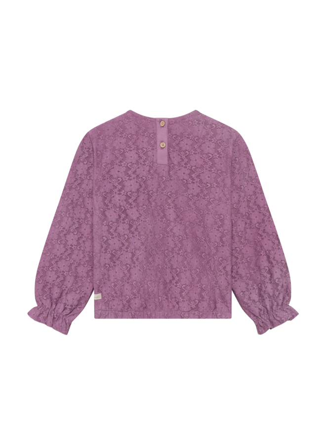 Daily7 - T-shirt longsleeve lace - Valerian