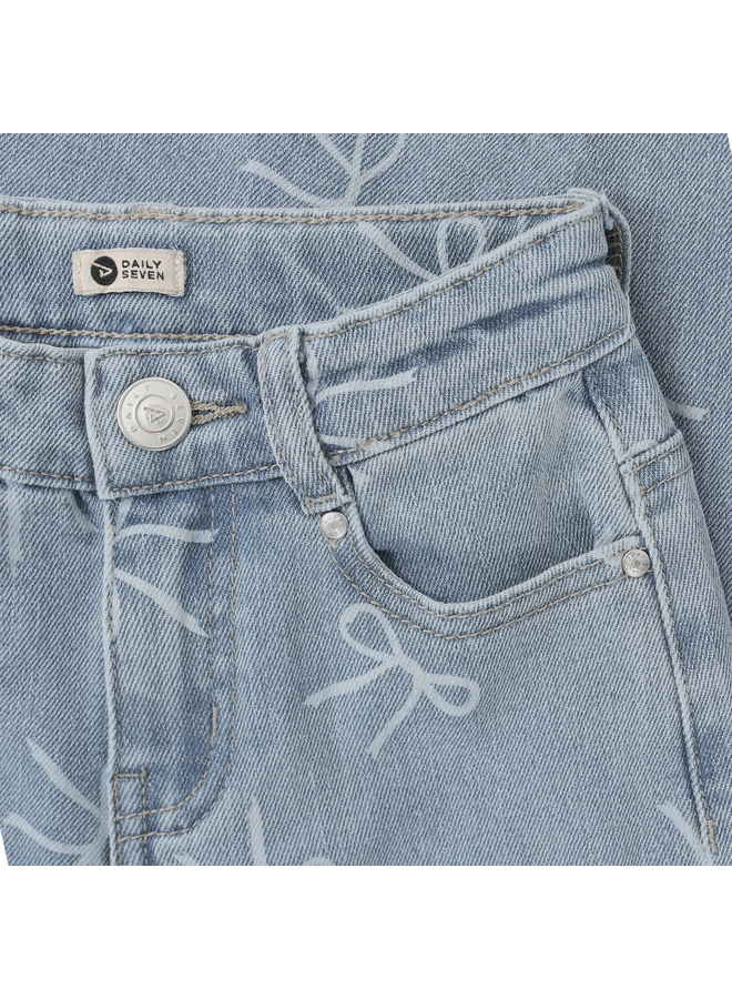 Daily7 - Denim wide fit bow - Denim