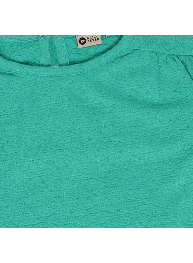 Daily7 - T-shirt longsleeve ruffle - Sea green